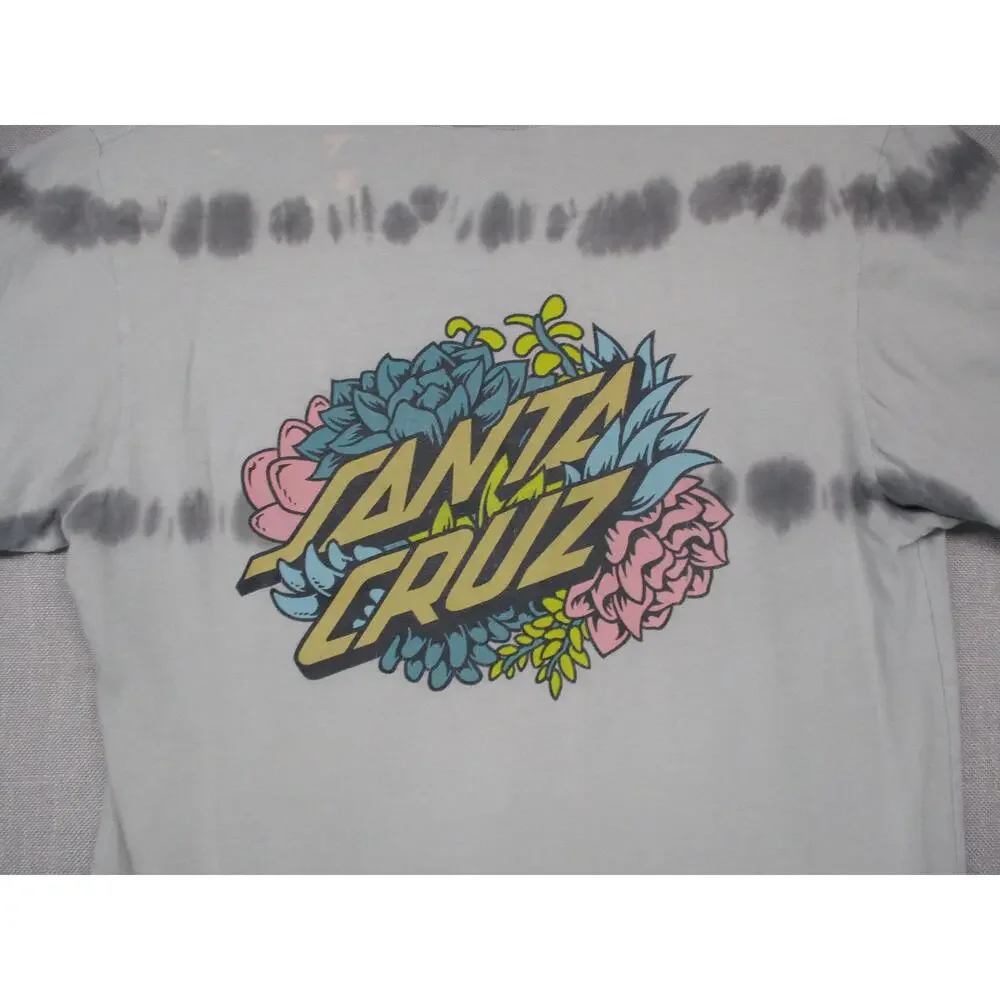Santa Cruz Multicolor Retro Skate Graphic Tie Dye T Shirt Junior Size - Picture 1 of 9